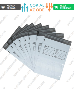 100 Adet Cepli Battal Boy Kargo Poşeti 45x55+5 cm (40+40=80 Mikron)