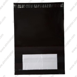 800 Adet Cepli 45x55+5 cm Siyah Kargo Poşeti Battal Boy Kargo Torbası 80 Mikron