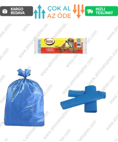 Büyük Boy Çöp Poşeti 65*80 Cm 10 Lu Rulo (1 Adet) - Mavi
