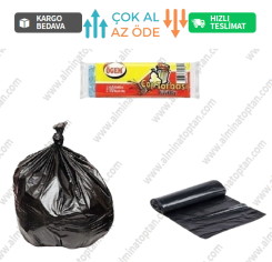 Büyük Boy Çöp Poşeti 65*80 Cm 10 Lu Rulo (1 Adet) - Siyah