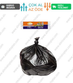 Endüstriyel Battal Boy Çöp Poşeti 72*95 Cm 10 Lu Rulo (1 Adet) - Siyah