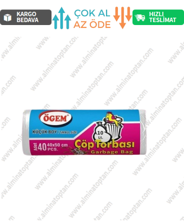 Küçük Boy Çöp Poşeti 40*50 Cm 40 Lı Rulo (1 Adet) - Şeffaf - 0